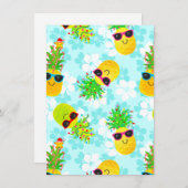 熱帯おもしろいクリスマスパイナップル シーズンカード (正面/裏面)