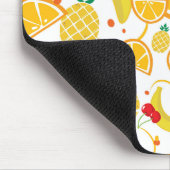 熱帯おもしろいフルーツバナナさくらんぼパイナップルオレンジ マウスパッド (コーナー)