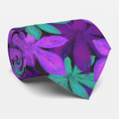 熱帯おもしろい紫と緑のビーチパーティー ネクタイ (ロール)