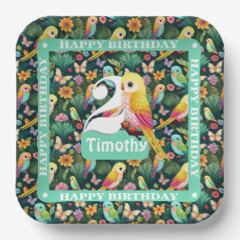 熱帯おもしろい:パーソナライズされた第2期プレート ペーパープレート