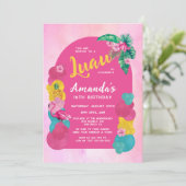 熱帯およびカラフルルアウ(ハワイ式宴会) 招待状 (スタンド正面)