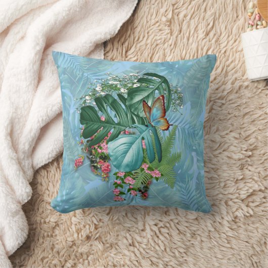 熱帯お洒落味のファンタジーの世界 クッション (ブランケット)