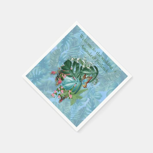 熱帯お洒落味のファンタジーの世界 スタンダードカクテルナプキン (角)