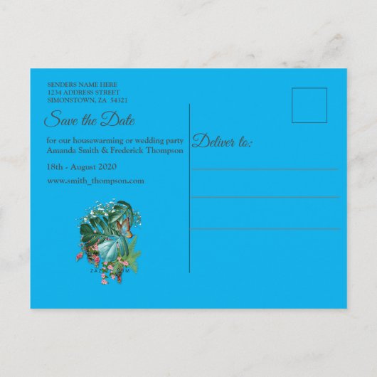 熱帯お洒落味のファンタジーの世界 案内ポストカード (裏面)