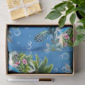 熱帯お洒落海カラフル亀花模様 薄葉紙 (ギフト)