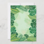 熱帯お祝いルアウ（ハワイ式宴会）パーティー誕生日 招待状 (裏面)