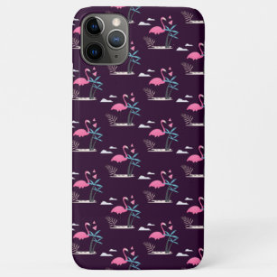熱帯かわいいおもしろいフラミンゴの水彩模様 iPhone 11 PRO MAXケース