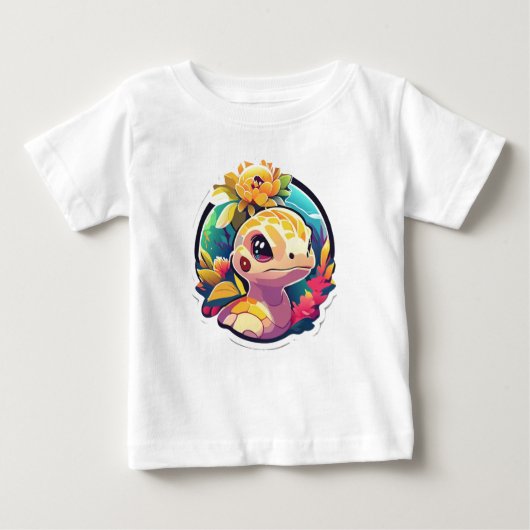 熱帯かわいこちゃん:ハワイアンベビーシャツ(リトル用) ベビーTシャツ (正面)