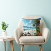 熱帯かわいらしビーチシーンコースト クッション (椅子)