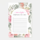 熱帯かわいらしフローラ緑 |モノグラム ポストイット (正面)