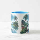 熱帯かわいらし楽園の孔雀 マグカップ (中央)