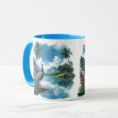 熱帯かわいらし楽園の孔雀 マグカップ (正面左)