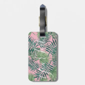 熱帯かわいらし葉のカスタマイズ |荷物タグ ラゲッジタグ (裏面縦)