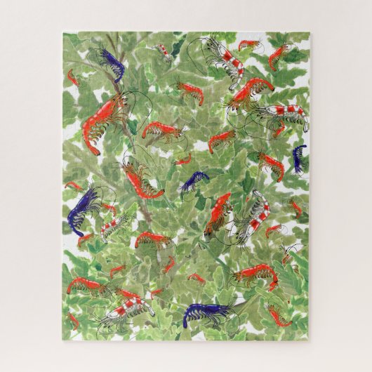 熱帯さくらんぼエビ水中競技ペット水族館懸命 ジグソーパズル (縦)