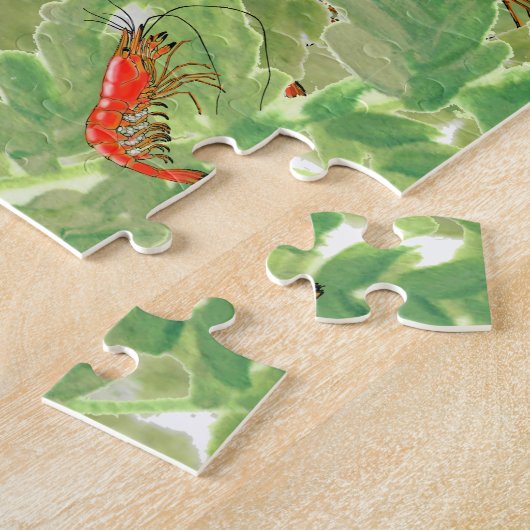 熱帯さくらんぼエビ水中競技ペット水族館懸命 ジグソーパズル (側面)