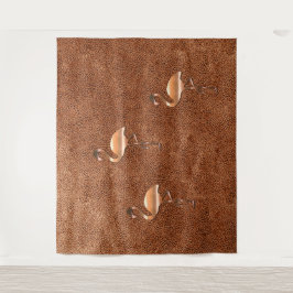 熱帯しゃれている金ゴールドフラミンゴタペストリー タペストリー