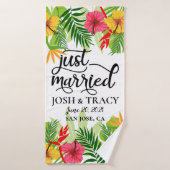 熱帯たった今結婚しましたハネムーン結婚ズ バスタオル (バスタオル)