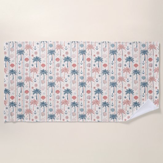 熱帯では時間がゆっくり流れる ビーチタオル (正面)