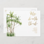 熱帯で彼女が通路のブライダルシャワーを歩く ポストカード (正面/裏面)