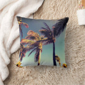 熱帯とヤシの木 クッション (ブランケット)