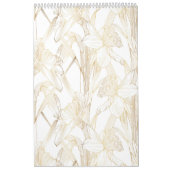 熱帯と庭のフローラゴールデンラインの花。 カレンダー (カバー)