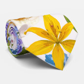 熱帯と庭の花のイラストレーション。 ネクタイ (ロール)