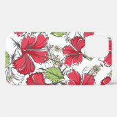 熱帯と花を持つハイ葉ビスカスの模様 Case-Mate iPhoneケース (裏面 (横))