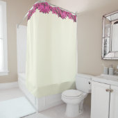 熱帯に咲く木の花をアイボリー シャワーカーテン (インサイチュ)