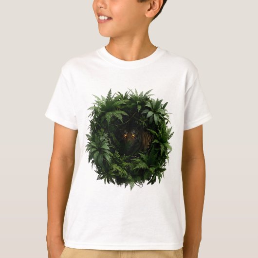 熱帯に潜むステルス虎 Tシャツ (正面)