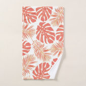 熱帯に生息するサンゴ離れのとモノグラム バスタオルセット (ハンドタオル)