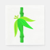 熱帯のがある緑の竹離れの茎 スタンダードランチョンナプキン (正面)