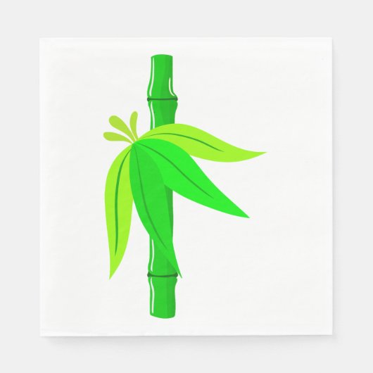 熱帯のがある緑の竹離れの茎 スタンダードランチョンナプキン (正面)