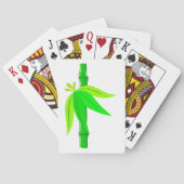 熱帯のがある緑の竹離れの茎 トランプ (裏面)