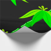 熱帯のがある緑の竹離れの茎 ラッピングペーパー