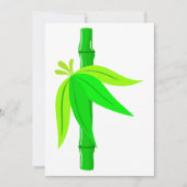 熱帯のがある緑の竹離れの茎 招待状 (正面)