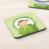 熱帯のが生息するかわいいサファリ葉サル コースター (左側)