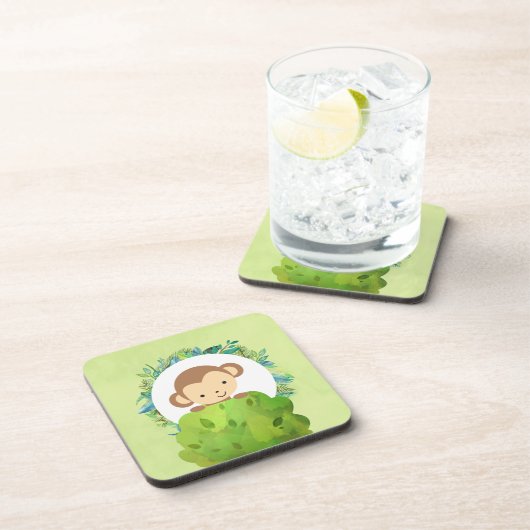 熱帯のが生息するかわいいサファリ葉サル コースター (右側)