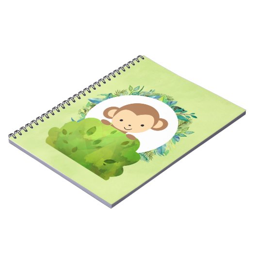 熱帯のが生息するかわいいサファリ葉サル ノートブック (左側)