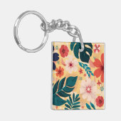 熱帯のはっきりしたフローラ離れと花 キーホルダー (正面左)