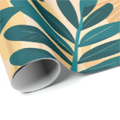 熱帯のはっきりしたフローラ離れと花 ラッピングペーパー (ロールコーナー)