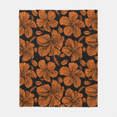 熱帯のひし形を持つ明るいハワイ風のシームレスな模様 フリースブランケット (正面)