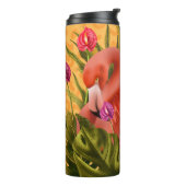 熱帯のを持つ美しいピンクの離れサギ タンブラー (回転左)