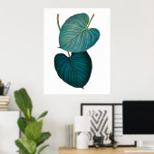 熱帯のエキゾチックなフィロデンドロ葉ン ポスター (ホームオフィス)