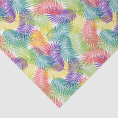 熱帯のカラフルヤシの葉のシームレスパターン 薄葉紙 (詳細)