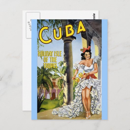 熱帯のキューバの休日の島 ポストカード (正面/裏面)