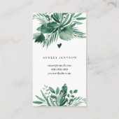 熱帯のグリーンリーフのレビューの順序感謝していあなた 名刺 (裏面)