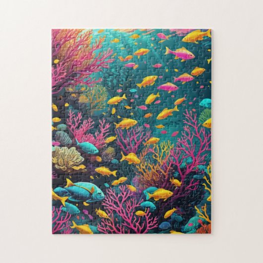 熱帯のサンゴ礁の魚 ジグソーパズル (縦)