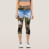 熱帯のサンゴ露頭の上の絵のような家 カプリレギンス (正面)