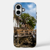 熱帯のサンゴ露頭の上の絵のような家 Case-Mate iPhoneケース (裏面)