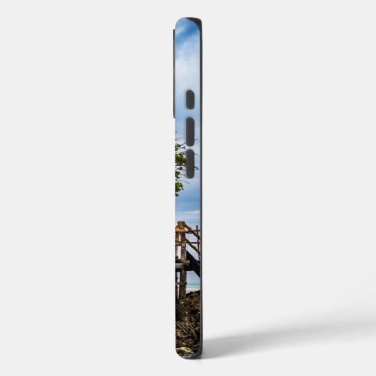 熱帯のサンゴ露頭の上の絵のような家 Case-Mate iPhoneケース (裏面 / 左)